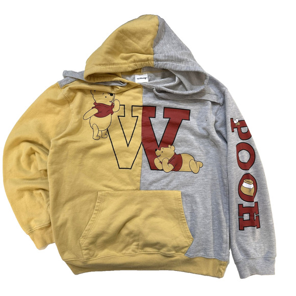 Disney Winnie The Pooh Hoodie Youth Large 11/13 Pullover Cartoon Bear Y2K Rare - Picture 1 of 7